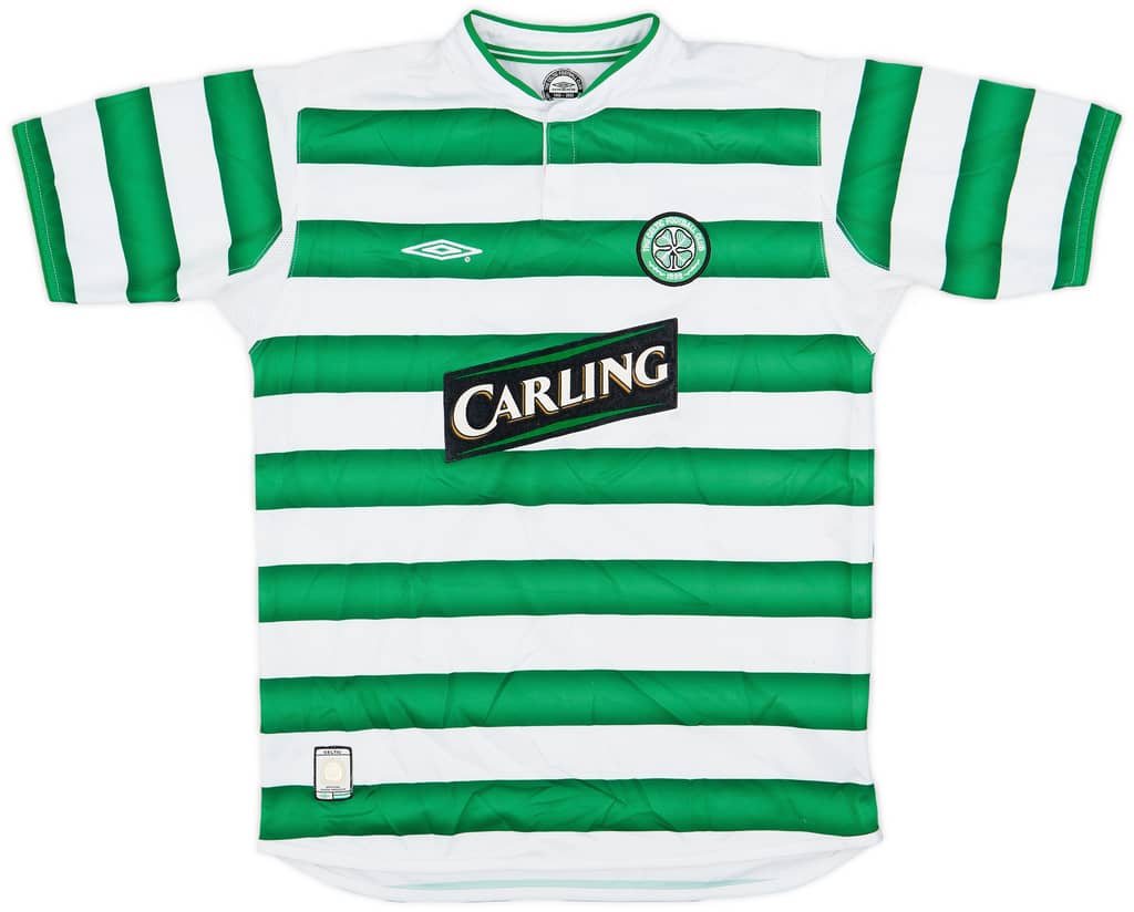 2003-04 Celtic Home Shirt - 8/10 - (XL.Boys)