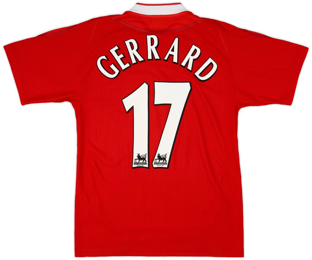 2002-04 Liverpool Home Shirt Gerrard #17 - 7/10 - (S)