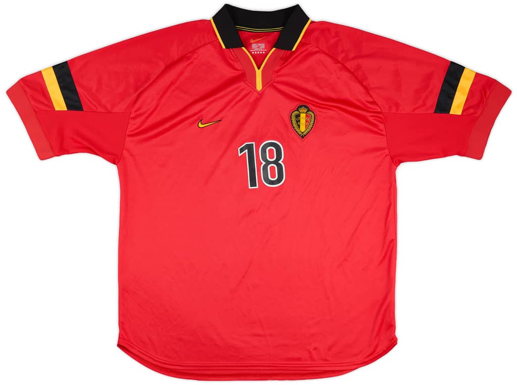 1999-00 Belgium Match Issue Home Shirt #18