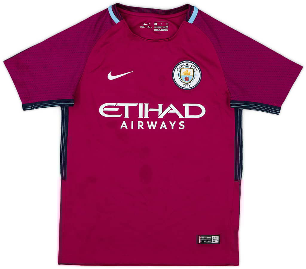 2017-18 Manchester City Away Shirt - 6/10 - (S.Boys)