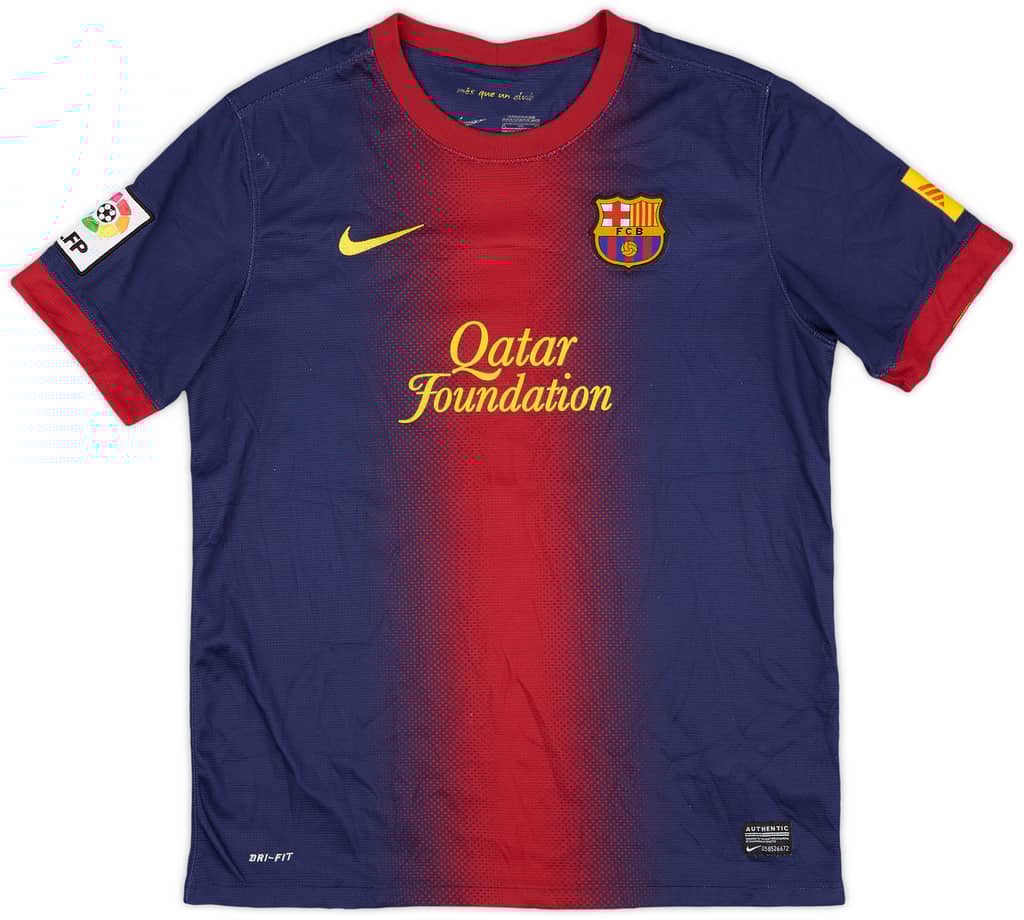 2012-13 Barcelona Home Shirt - 7/10 - (XL.Boys)
