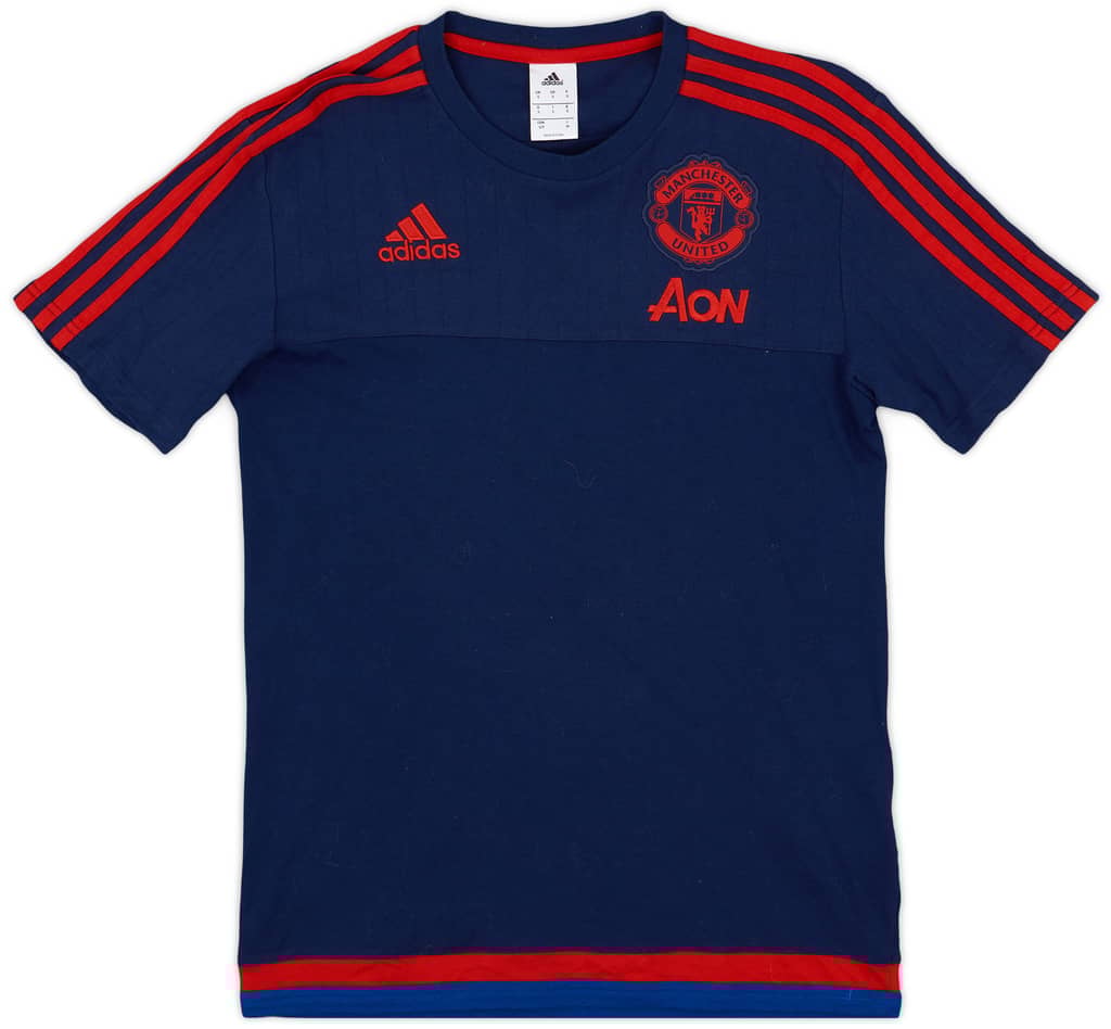2015-16 Manchester United adidas Cotton Tee - 8/10 - (S)