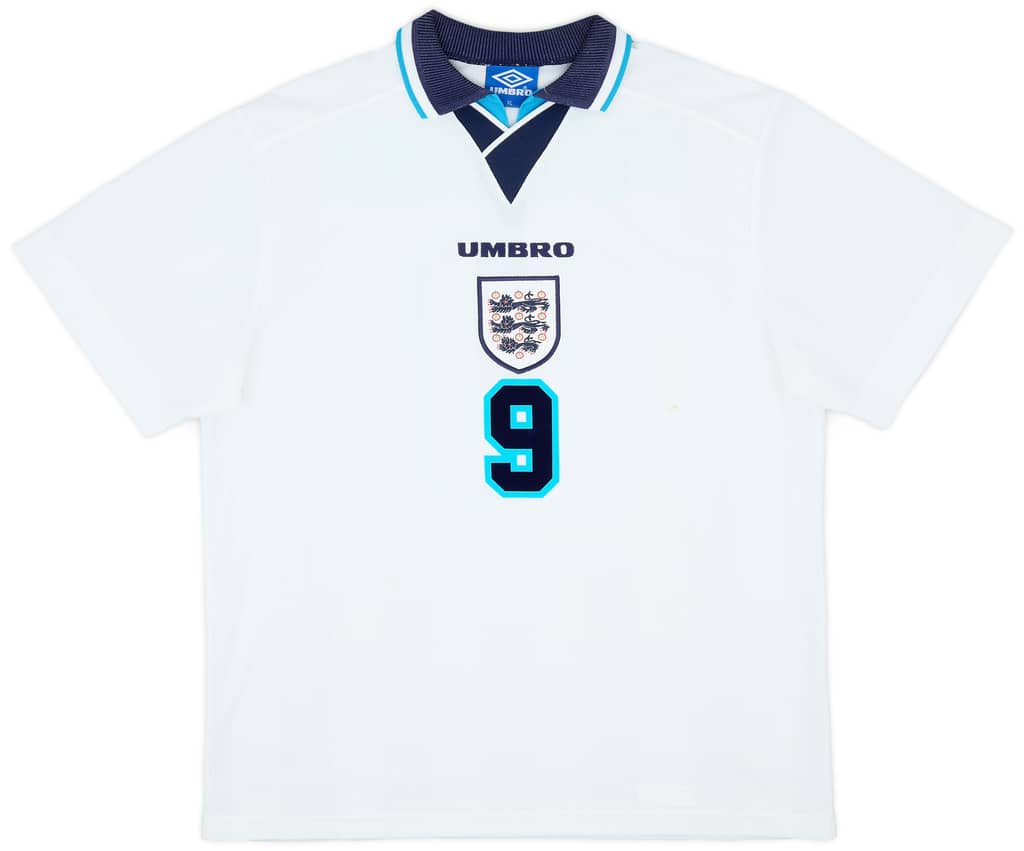 1995-97 England Home Shirt Shearer #9 - 6/10 - (XL)