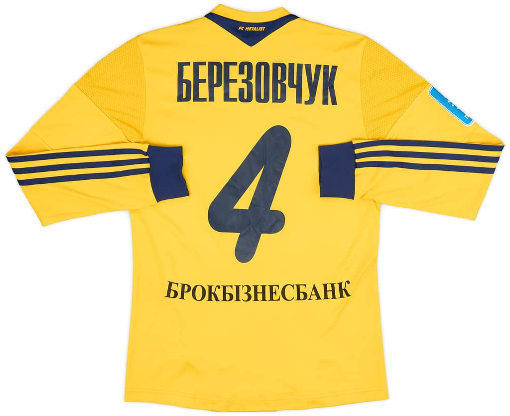 2013-14 Metalist Kharkiv Home L/S Shirt Berezovchuk #4 - 7/10 - (S)