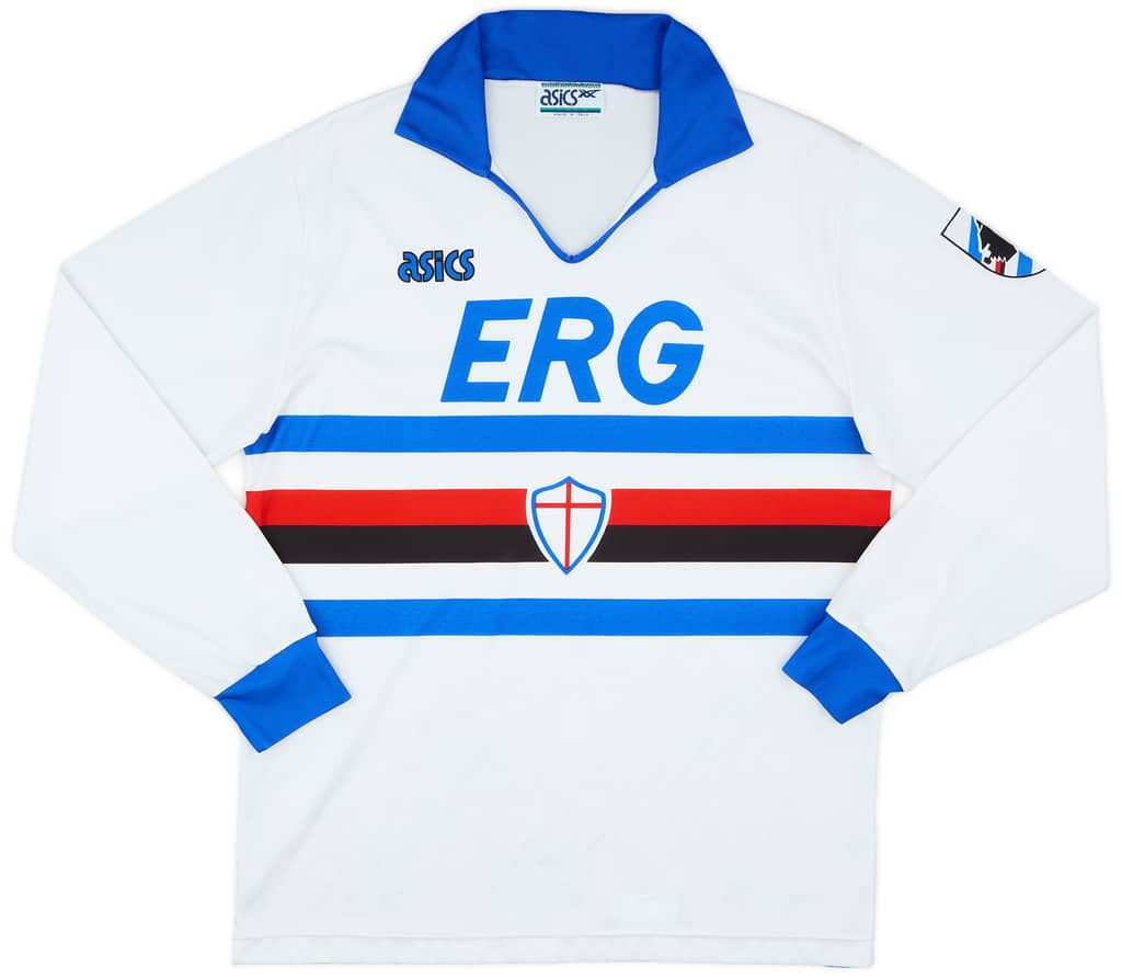 1991-92 Sampdoria Away L/S Shirt - 9/10 - (L)