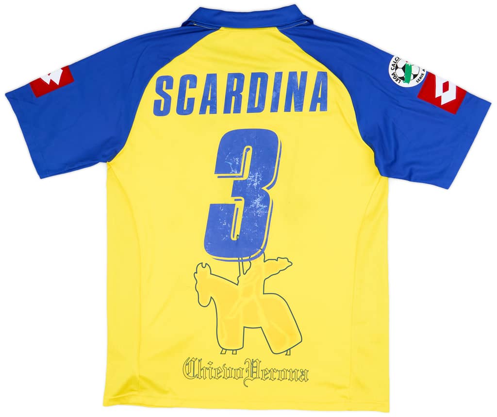 2008-09 Chievo Verona Home Shirt Scardina #3 - 6/10 - (L)