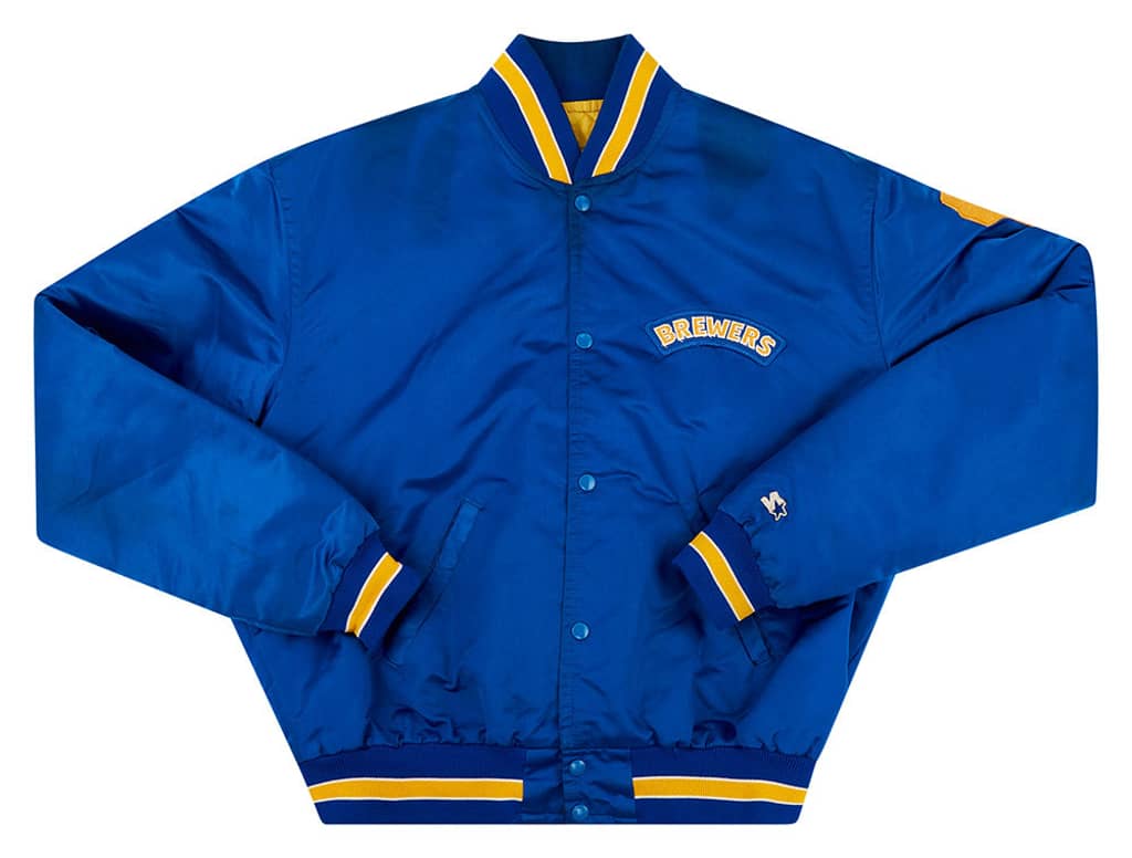 1990-93 Milwaukee Brewers Starter Satin Varsity Jacket XL