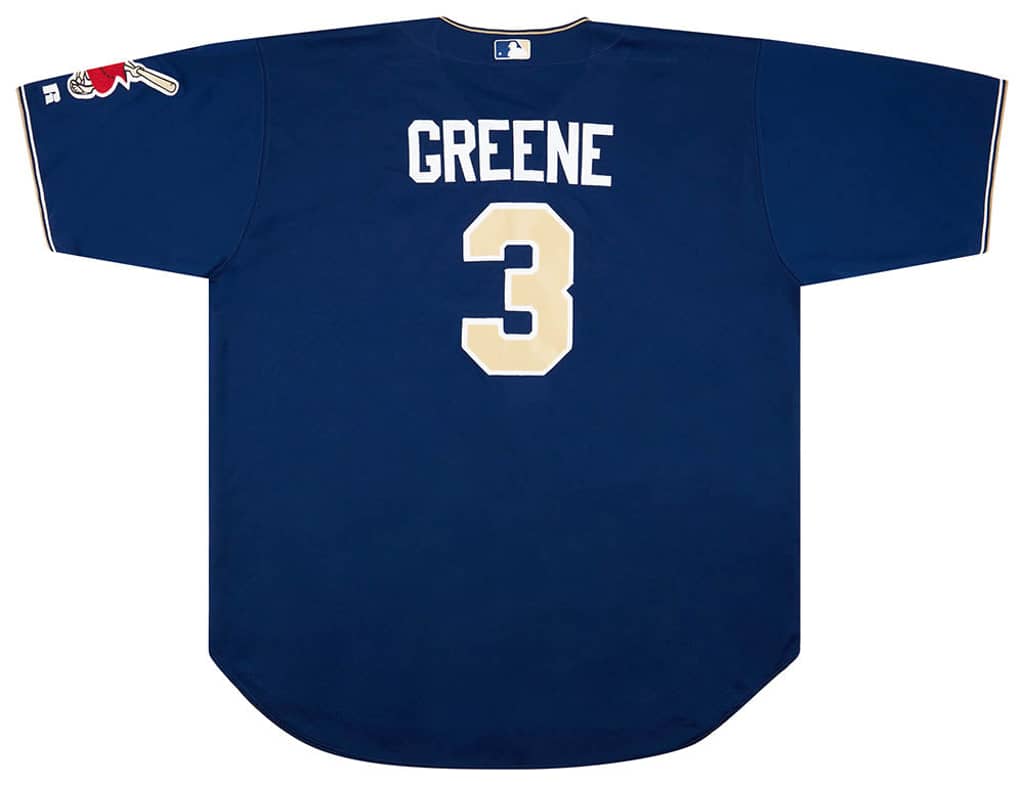 2004 San Diego Padres Greene #3 Authentic Russell Athletic Jersey (Alternate) 3XL