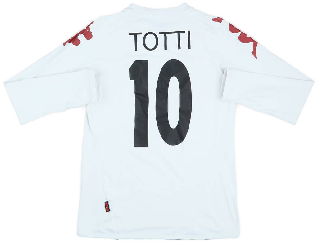 2007-08 Roma Away L/S Shirt Totti #10 - 5/10 - (S)