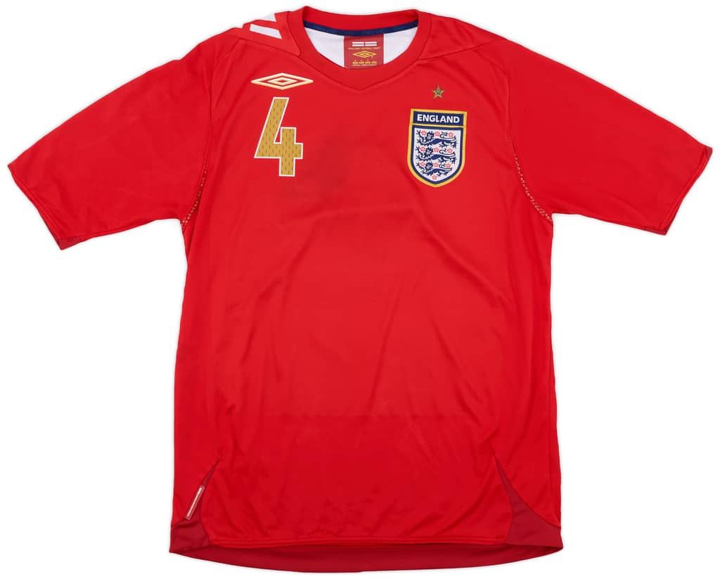 2006-08 England Away Shirt Gerrard #4 - 7/10 - (M)