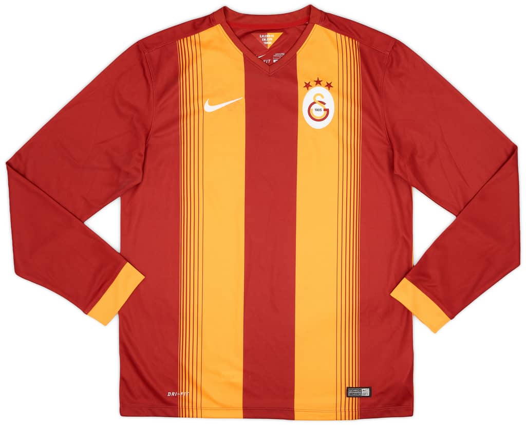 2013-14 Galatasaray Home L/S Shirt - 6/10 - (L)