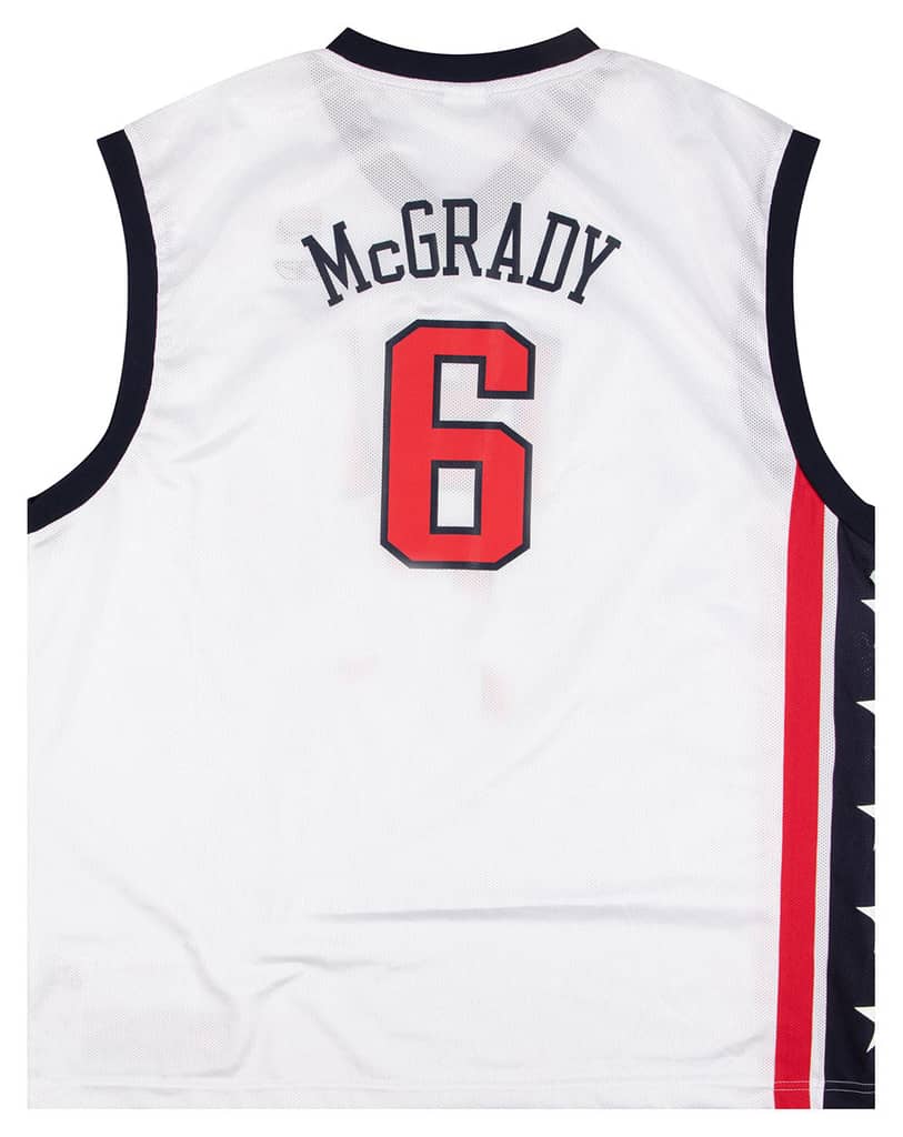 2002 USA McGrady #6 Reebok Jersey (Home) XXL
