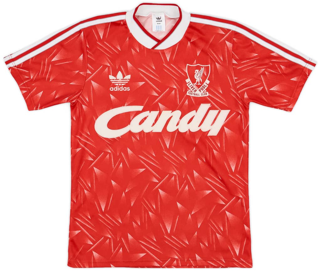 1989-91 Liverpool Home Shirt - 8/10 - (L.Boys)