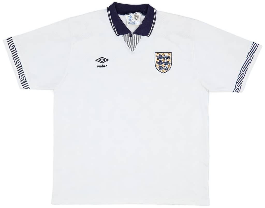 1990-92 England Home Shirt - 9/10 - (L)