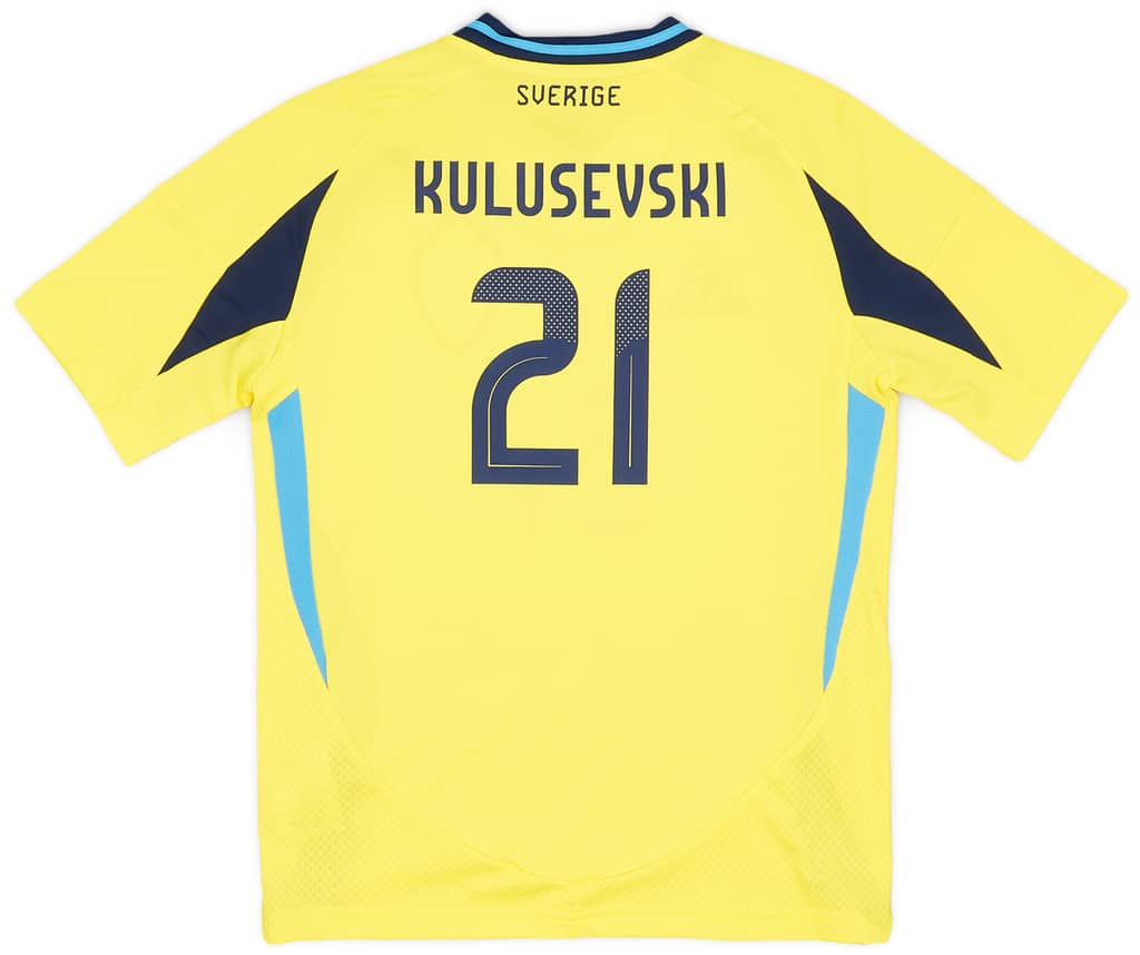 2024-25 Sweden Home Shirt Kulusevski #21 (KIDS)