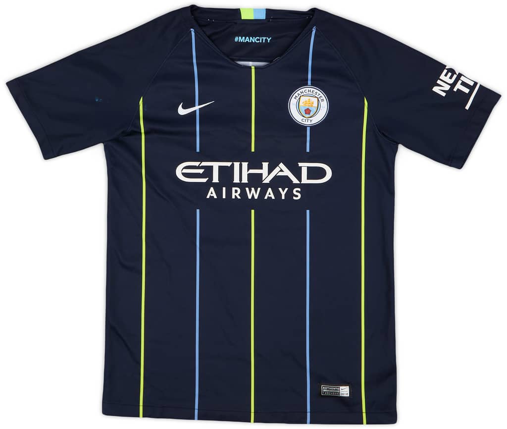 2018-19 Manchester City Away Shirt - 6/10 - (L.Boys)
