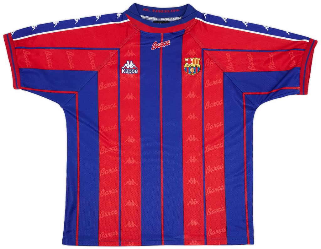 1997-98 Barcelona Home Shirt - 8/10 - (XL)