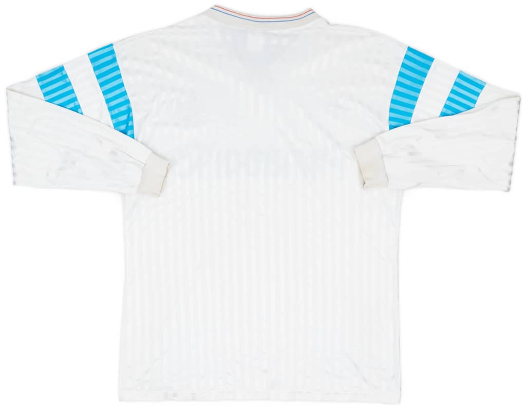 1990-91 Olympique Marseille Home L/S Shirt - 6/10 - (L)