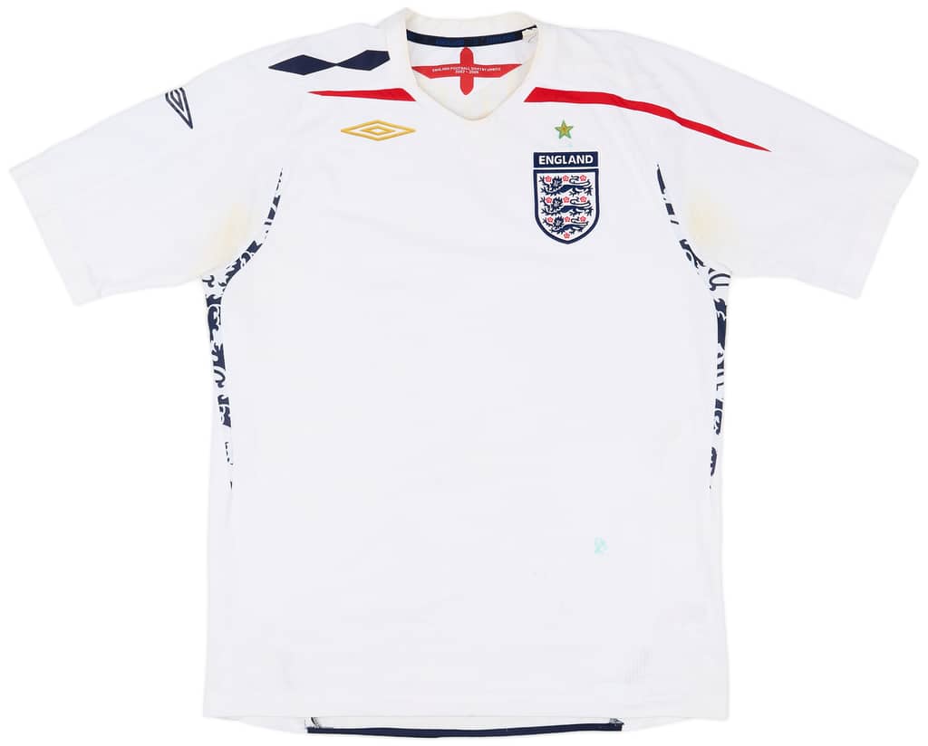 2007-09 England Home Shirt - 5/10 - (L)