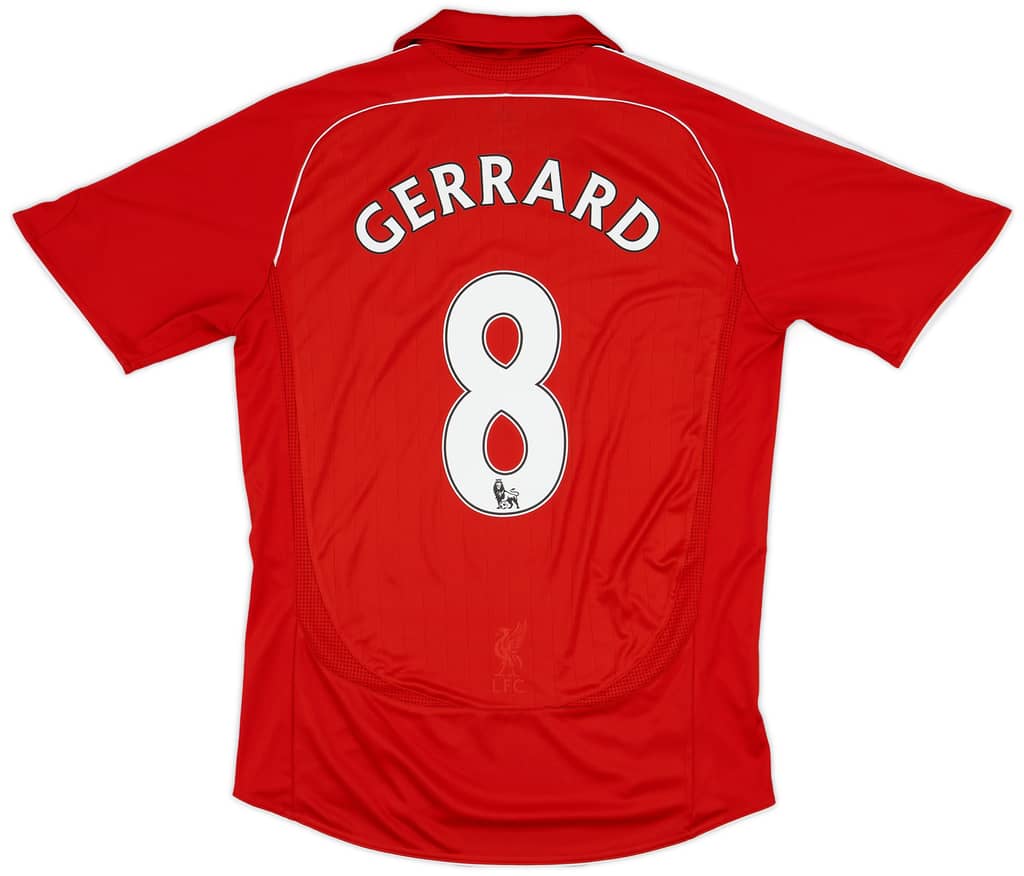 2006-08 Liverpool Home Shirt Gerrard #8 - 8/10 - (S)