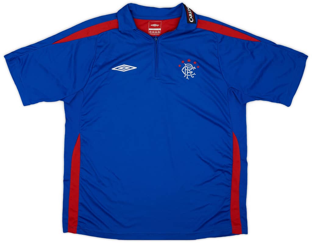 2009-10 Rangers Umbro 1/4 Zip Training Polo Shirt - 7/10 - (L)
