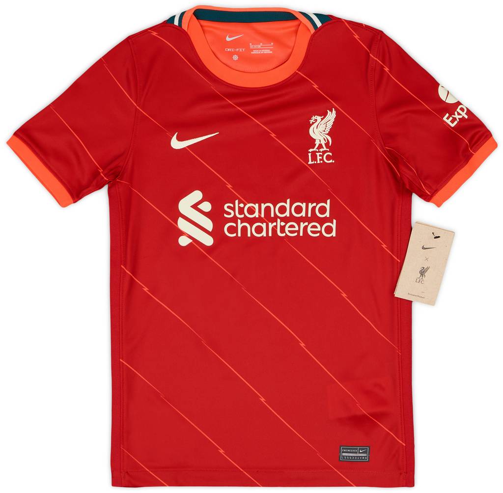 2021-22 Liverpool Home Shirt Virgil #4 (KIDS)