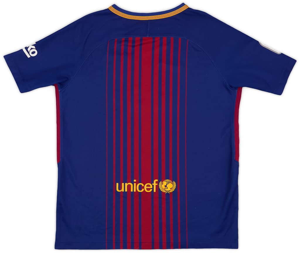 2017-18 Barcelona Home Shirt - 6/10 - (XL.Boys)