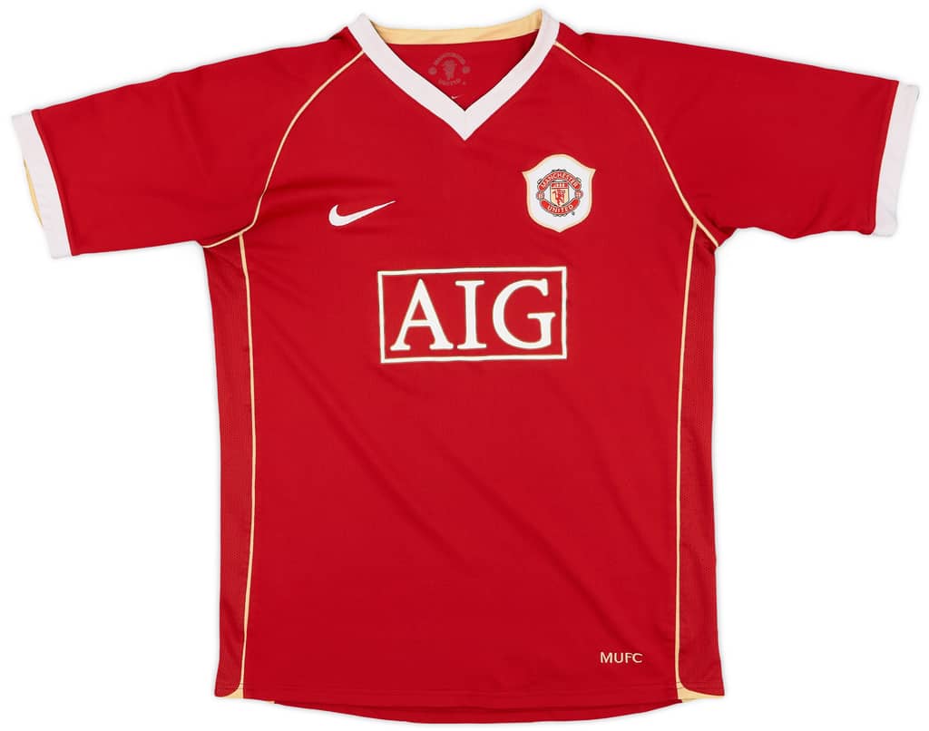 2006-07 Manchester United Home Shirt - 8/10 - (XL.Boys)