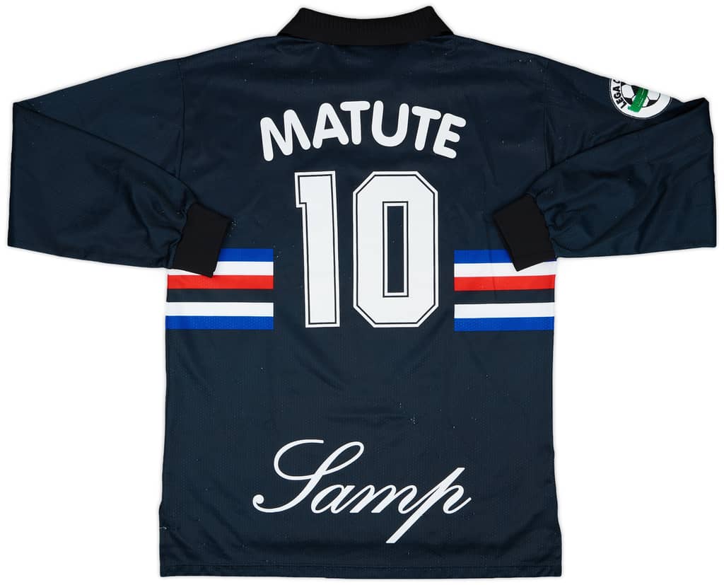 1997-98 Sampdoria Match Issue Third L/S Shirt Matute #10