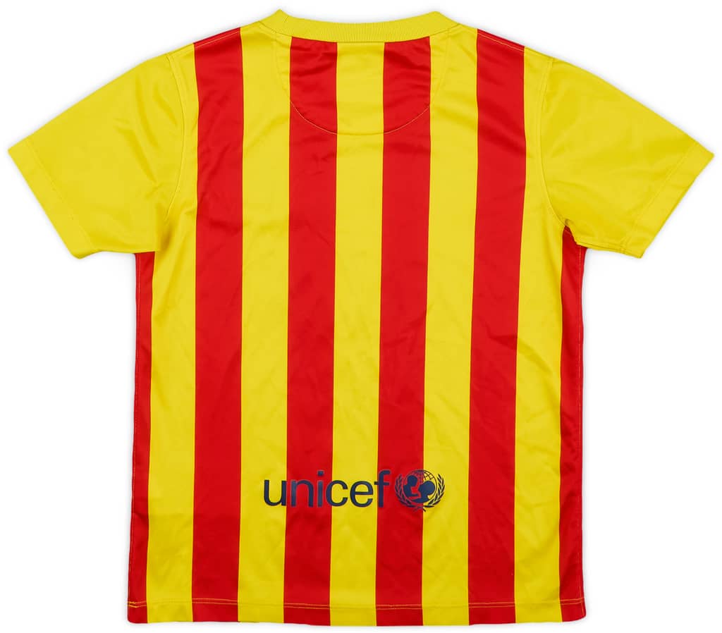 2013-15 Barcelona Basic Away Shirt - 6/10 - (S.Boys)