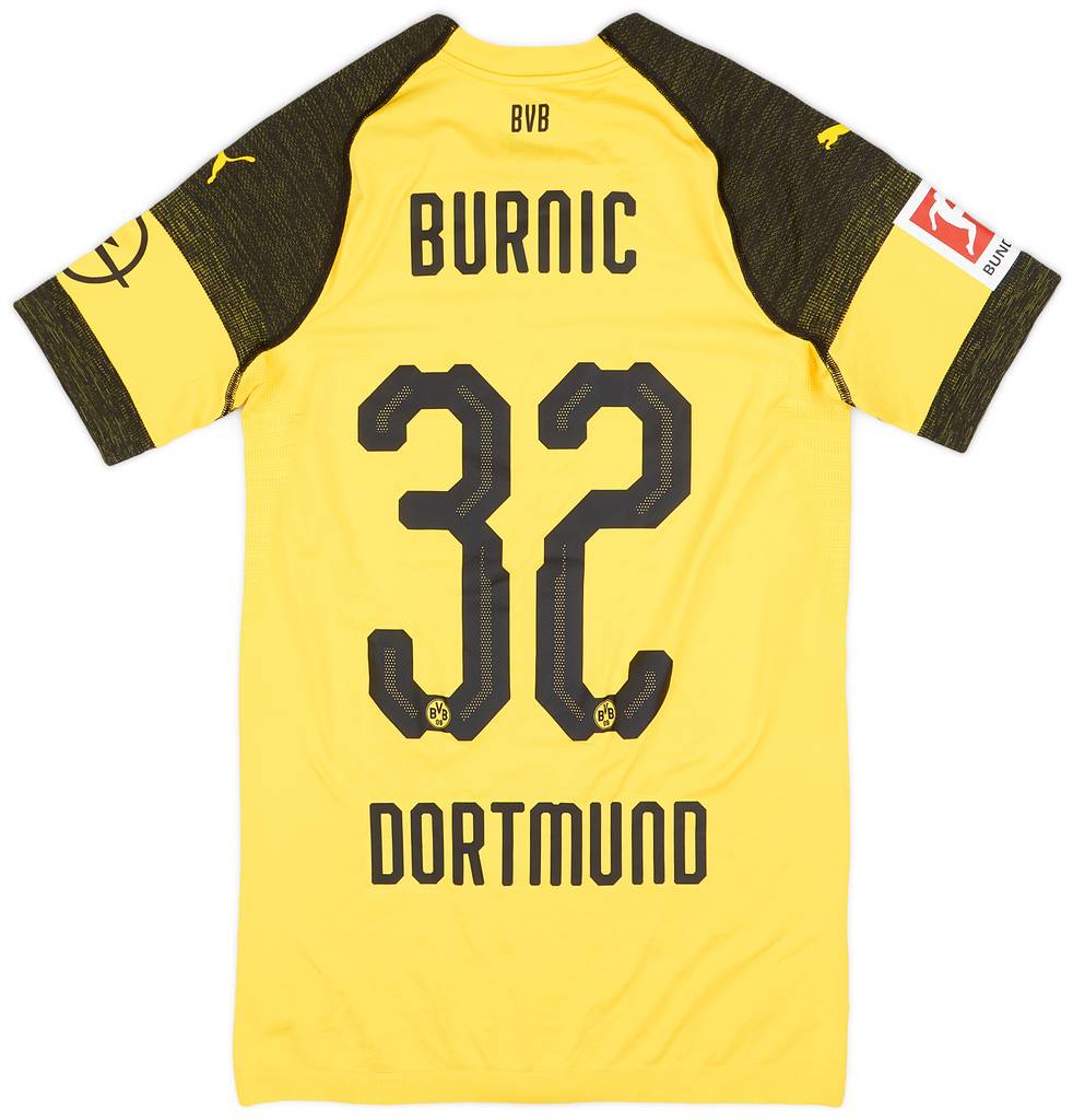 2018-19 Borussia Dortmund Match Issue Home Shirt Burnic #32