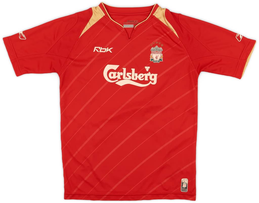 2005-06 Liverpool CL Home Shirt - 5/10 - (L.Boys)