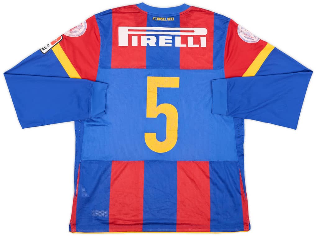 2010-12 FC Basel Match Issue Home L/S Shirt #5