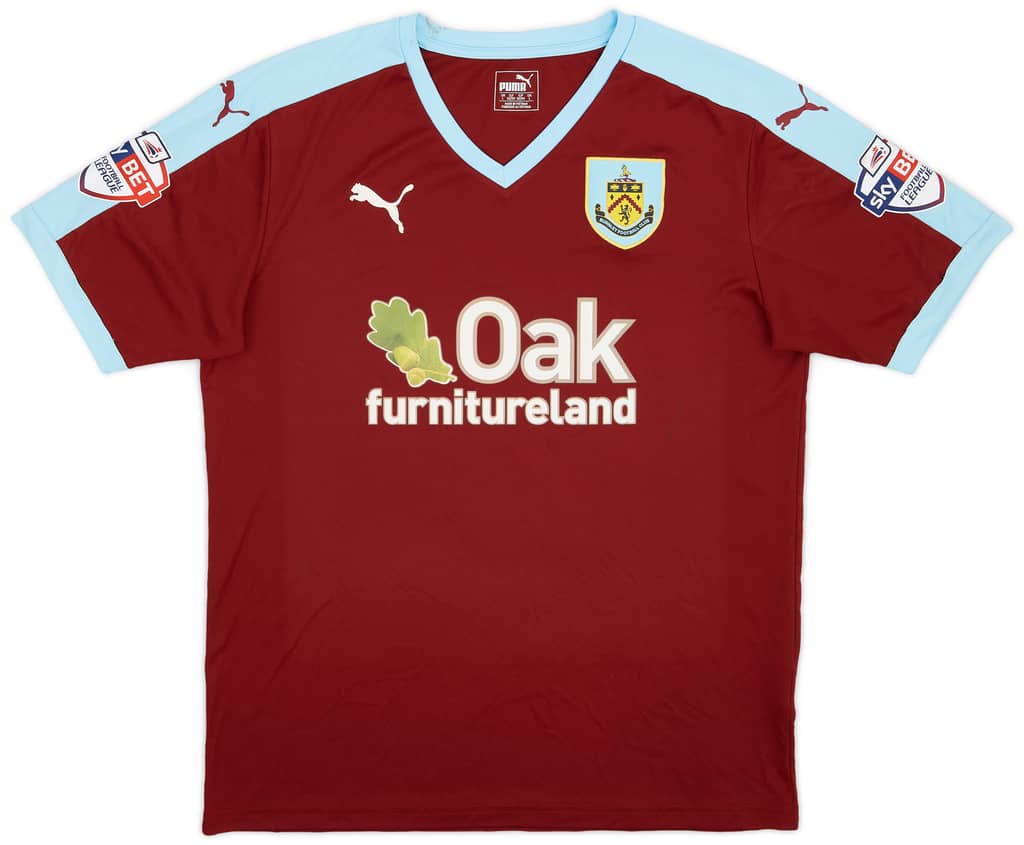 2015-16 Burnley Match Issue Home Shirt Vokes #9