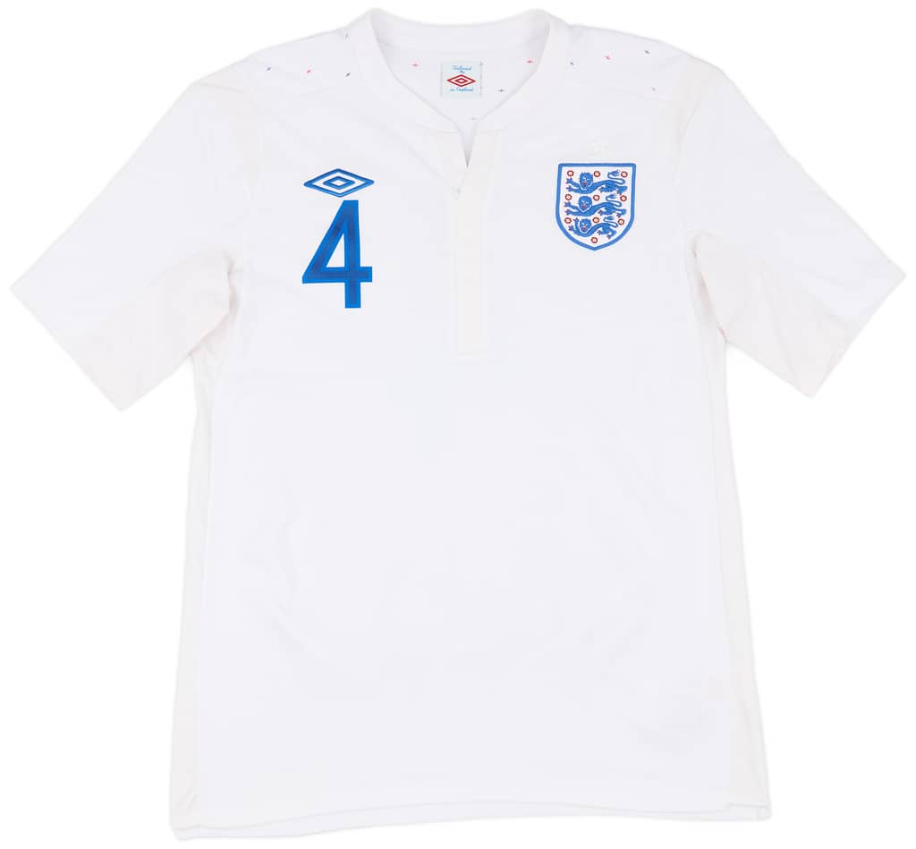 2010-11 England Home Shirt Gerrard #4 - 8/10 - (L)