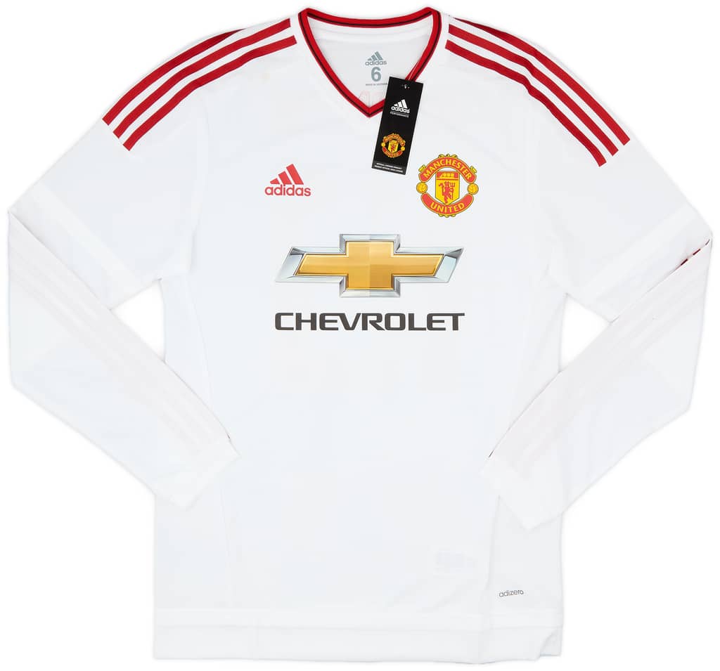 2015-16 Manchester United Player Issue Away L/S Shirt Rooney #10 (M)