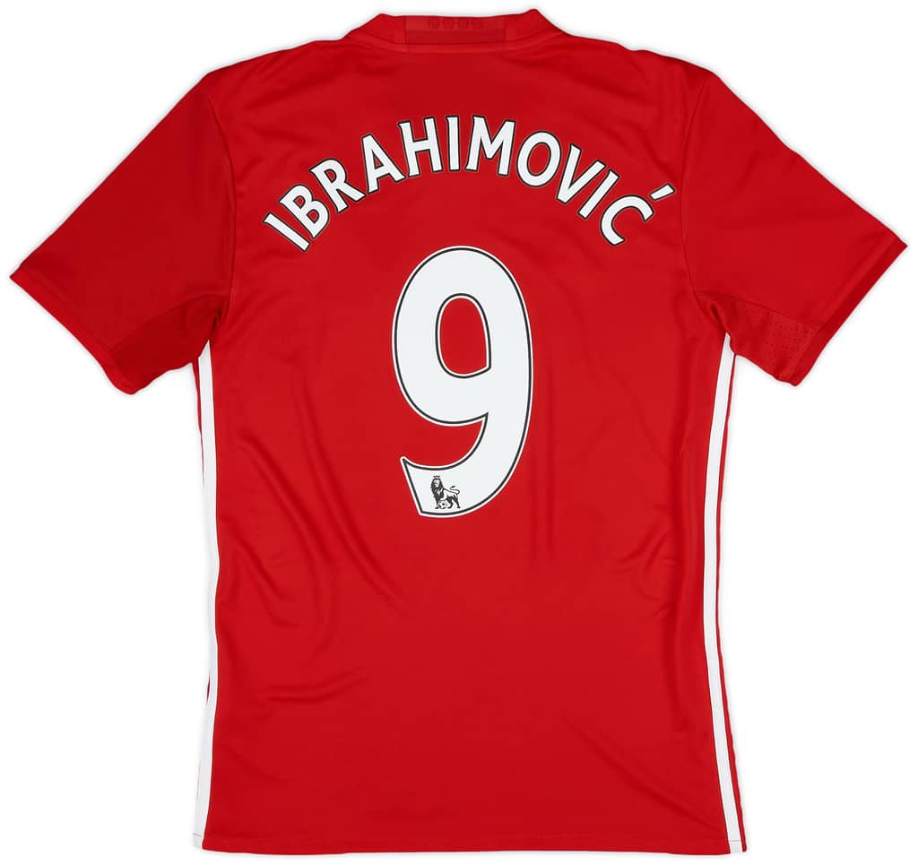 2016-17 Manchester United Home Shirt Ibrahimovic #9 - 8/10 - (XS)