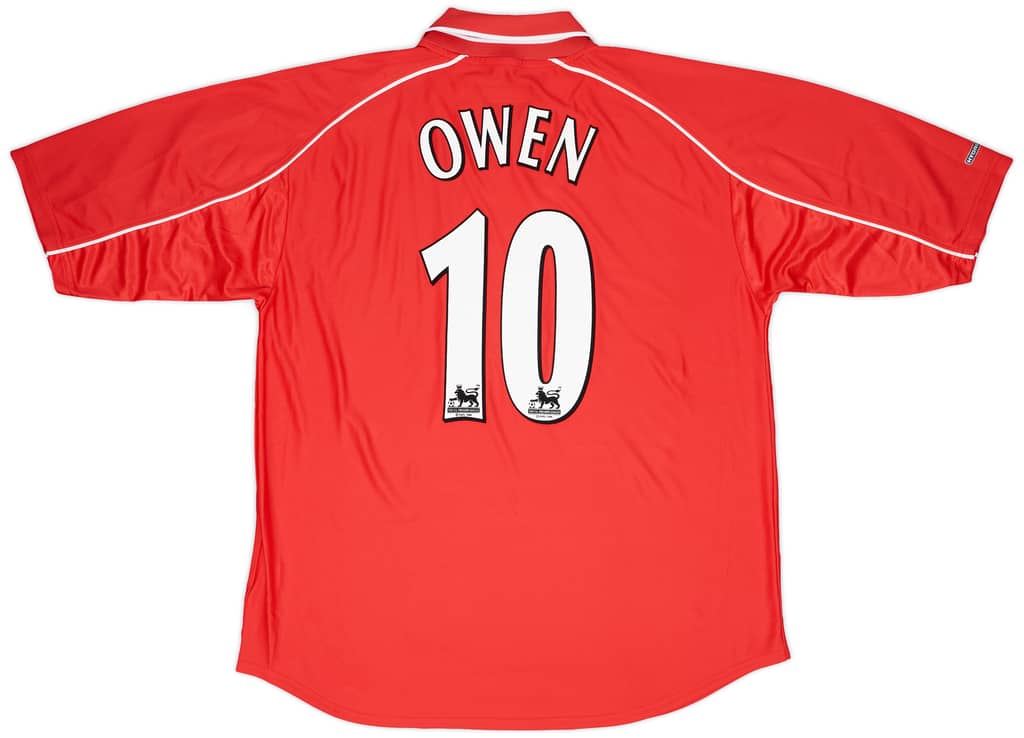 2000-02 Liverpool Home Shirt Owen #10 - 8/10 - (XL)
