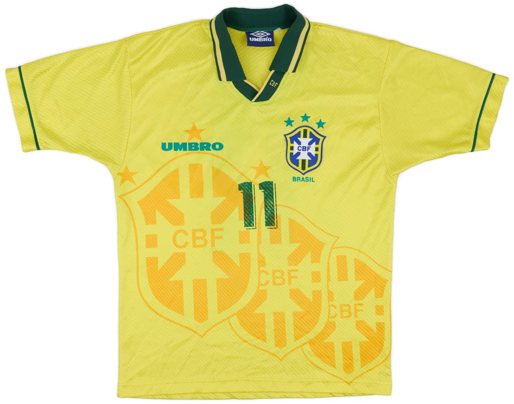 1994 Brazil Home Shirt #11 - 7/10 - (M)