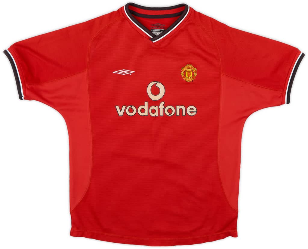 2000-02 Manchester United Home Shirt - 8/10 - (L.Boys)