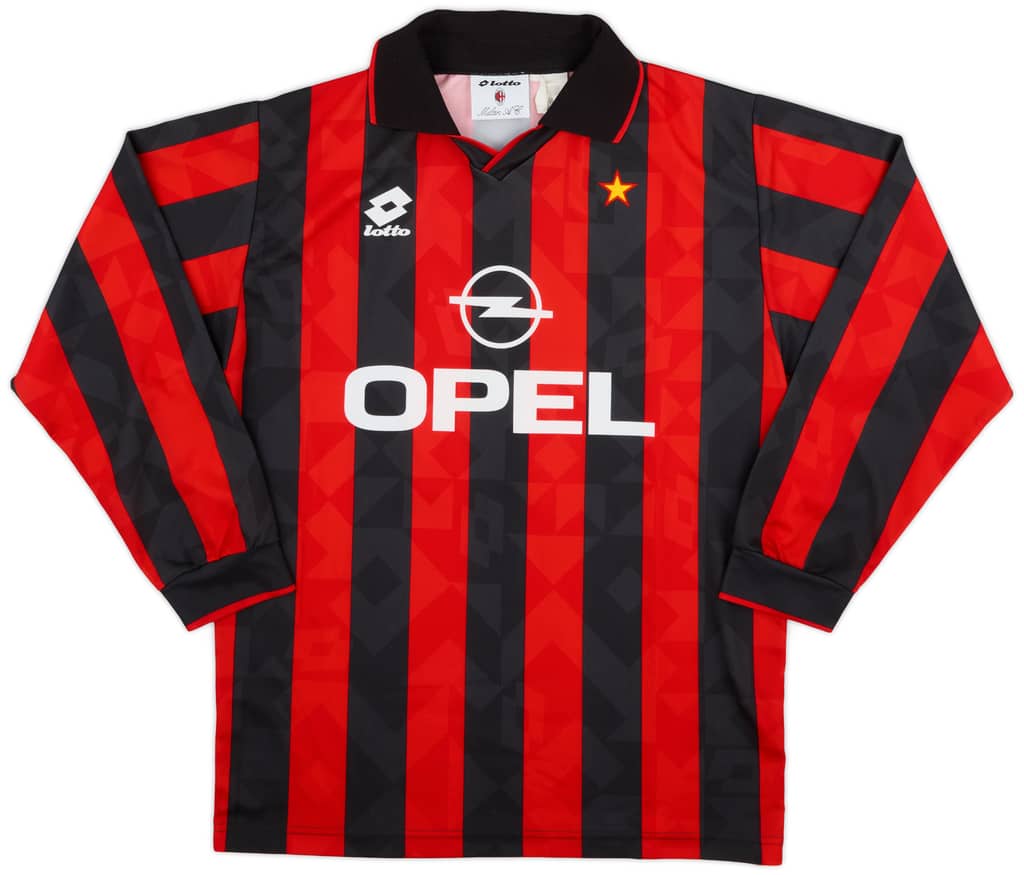 1994-95 AC Milan Home L/S Shirt #5 - 8/10 - (M)