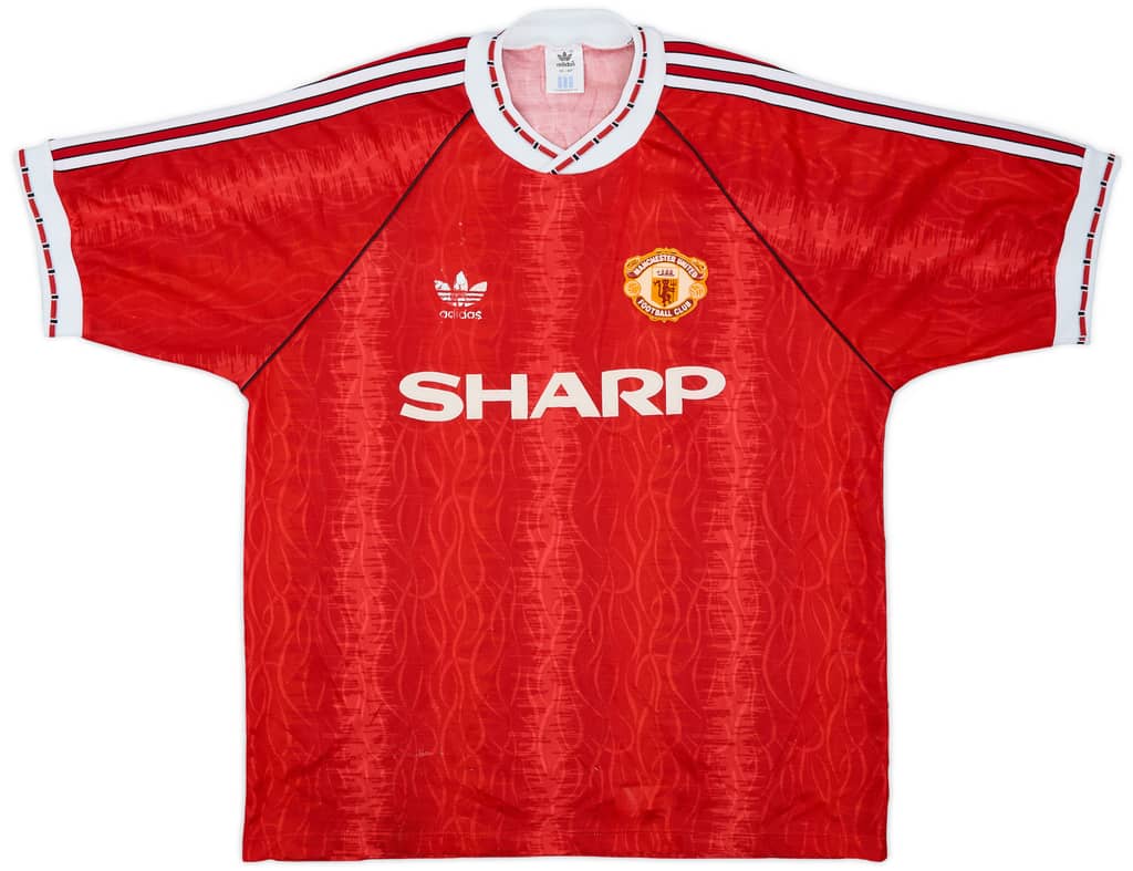 1990-92 Manchester United Home Shirt - 5/10 - (L)