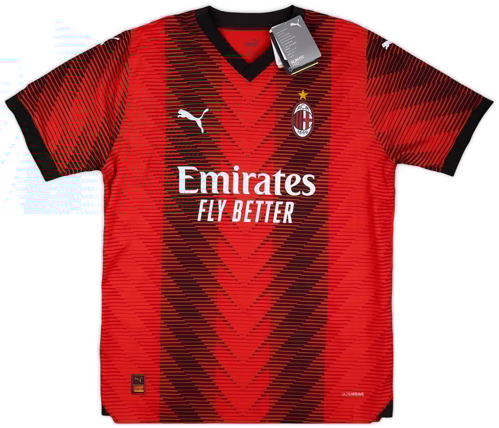2023-24 AC Milan Authentic Home Shirt Rafa Leao #10 (L)
