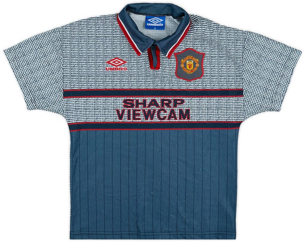 1995-96 Manchester United Away Shirt - 8/10 - (L.Boys)