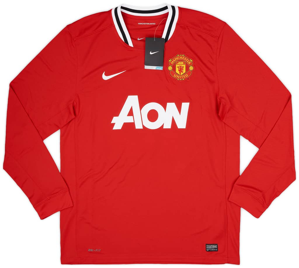 2011-12 Manchester United Home L/S Shirt Rooney #10 (L)