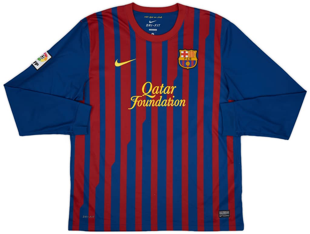2011-12 Barcelona Home L/S Shirt Messi #10 - 9/10 - (XL)