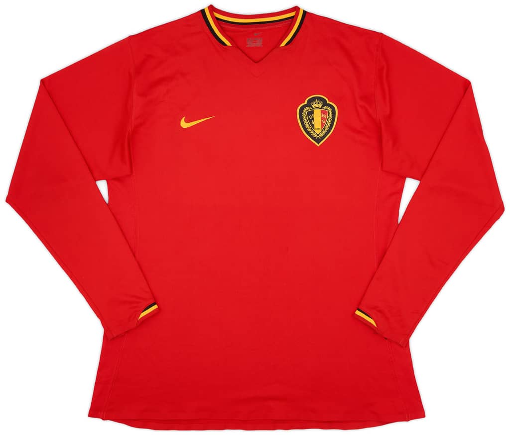 2006-08 Belgium Player Issue Home L/S Shirt - 9/10 - (XL)