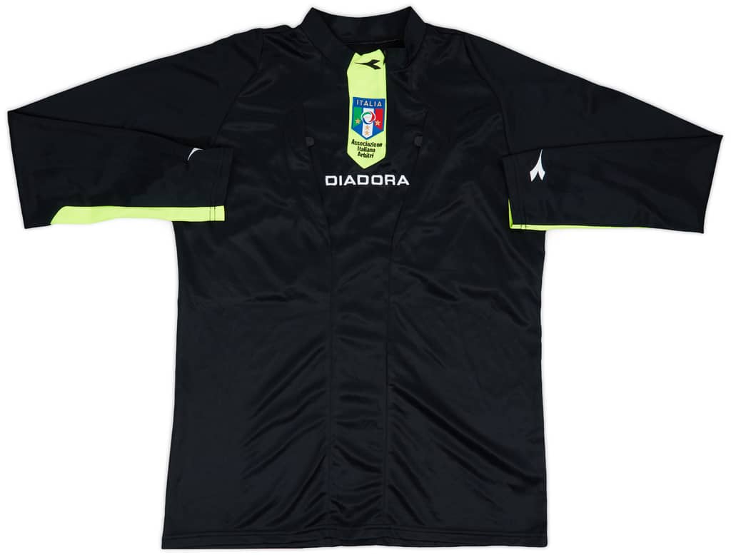 2009-10 Italy FIGC Diadora Referee L/S Shirt - 9/10 - (M)