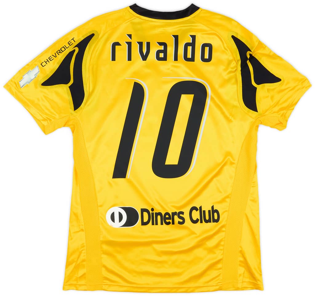 2007-08 AEK Athens Home Shirt Rivaldo #10 (L)