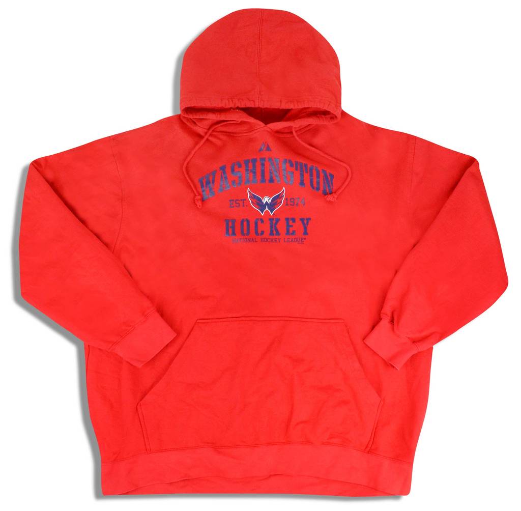 2010s Washington Capitals Majestic Hooded Sweat Top XL